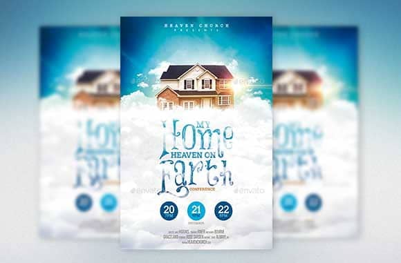 My Home Heaven Earth Poster Template