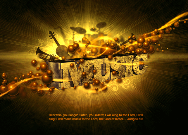 Make Music 3D Wallpaper Tutorial PSD File
