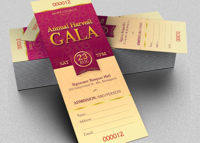 Harvest Gala Ticket Template