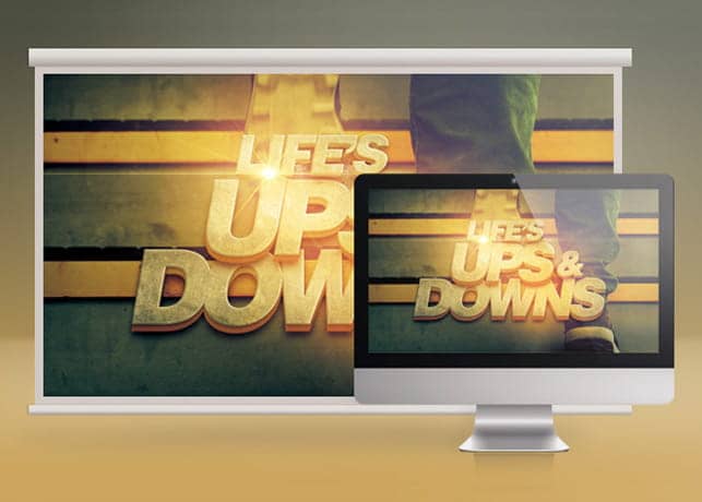 Life's Ups and Downs Church Slide Template