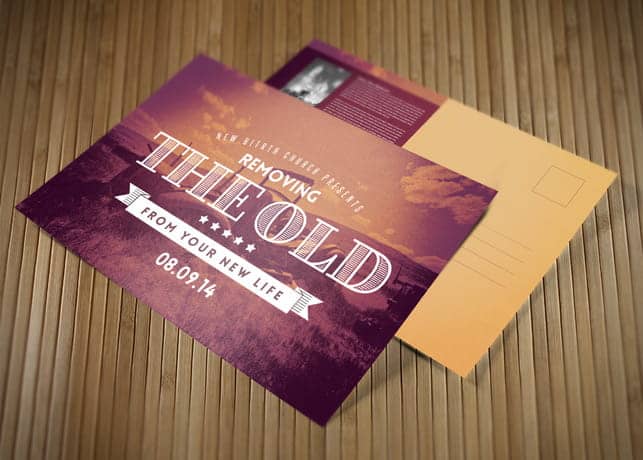 Removing the Old church Postcard