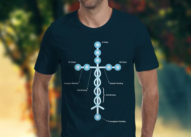 Laminin T-Shirt: Laminin by Manawar
