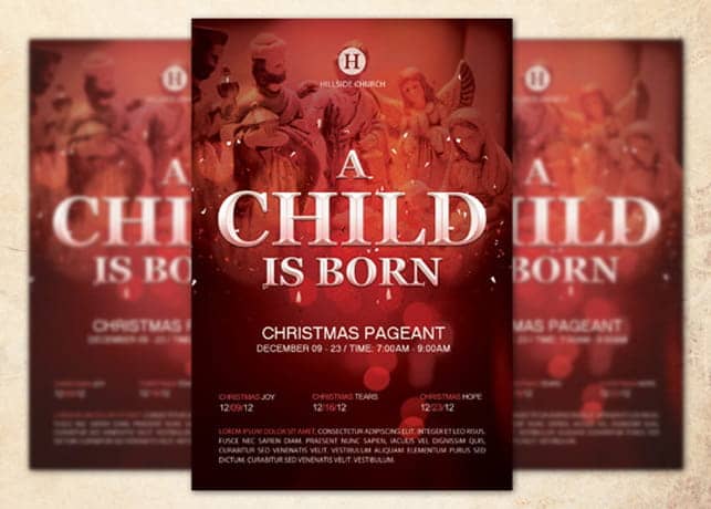 A Child is Born Church Flyer