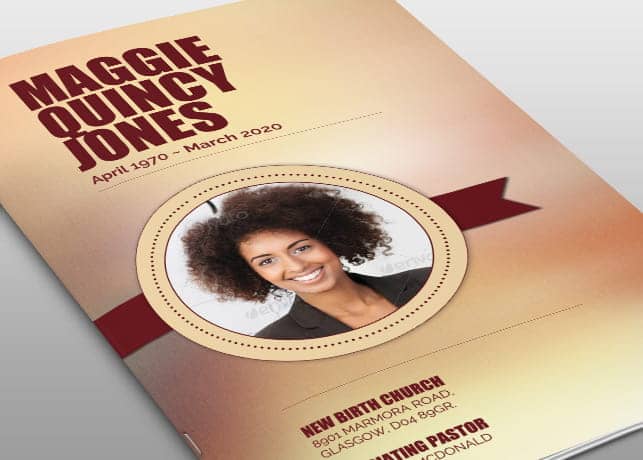 Live Strong Funeral Program Template
