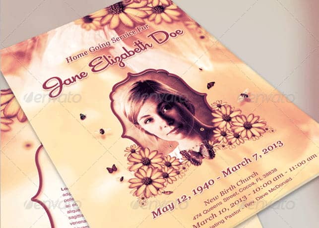 Bountiful Life Funeral Program Template