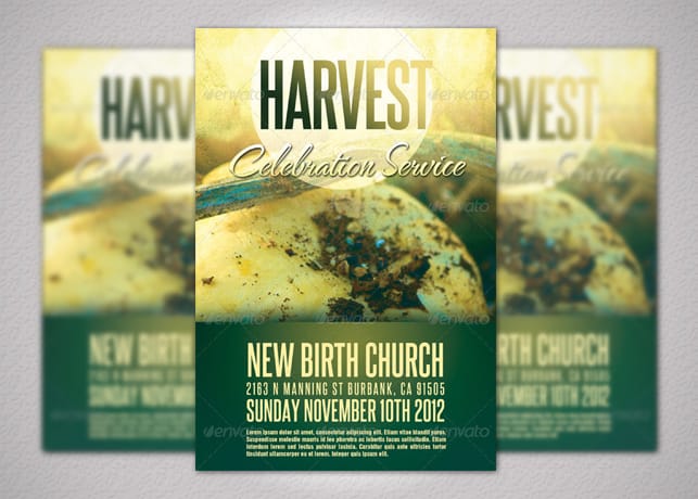 Harvest and Thanksgiving Church Flyer Template