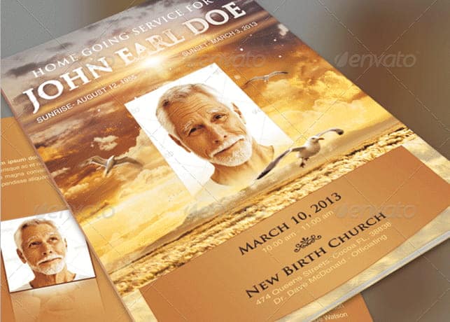 Heavens Gift Funeral Program Template