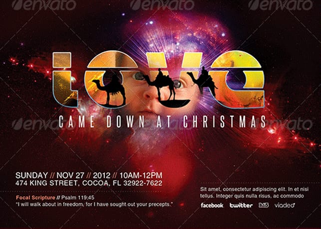 Love Came Down Church Flyer Template