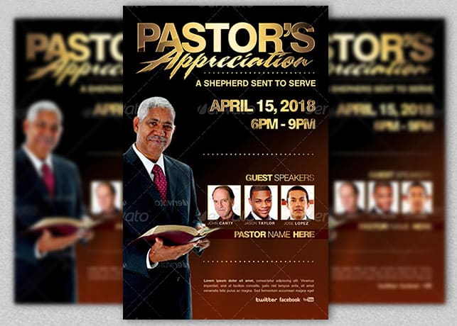 Pastors Appreciation Church Flyer Template