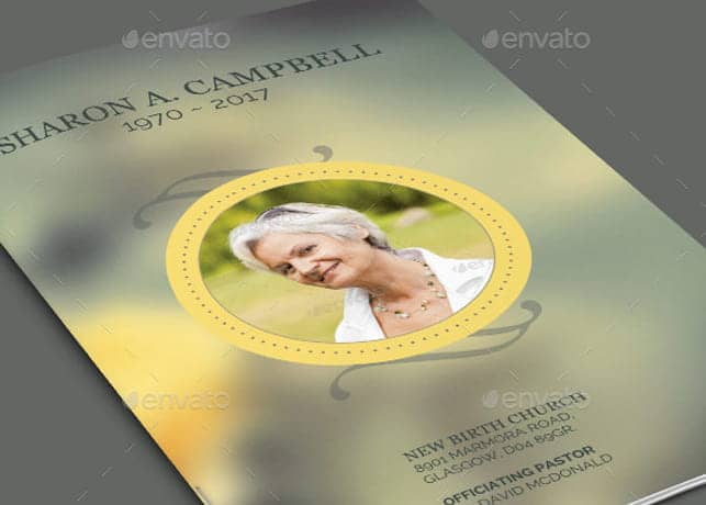Refresh Funeral Program Template