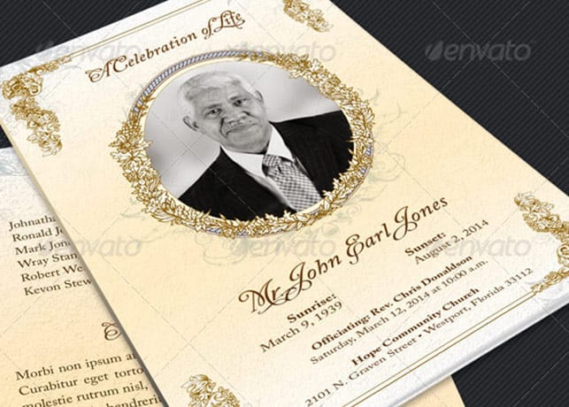 Victorian Funeral Program Template