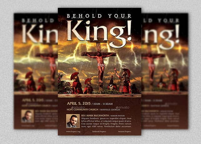 Behold Your King Flyer and Poster Template