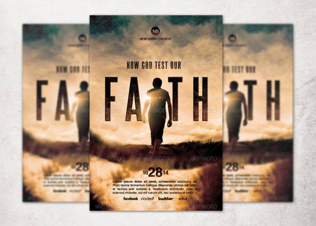 How God Test Our Faith Church Flyer Template