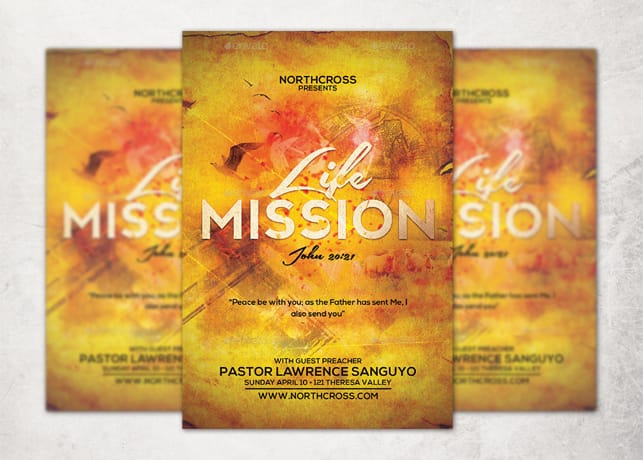 Life Mission Church Flyer Template