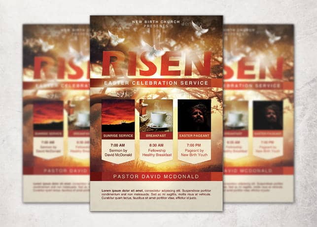 Risen Church Flyer Template