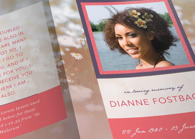 Modern Funeral Program Template
