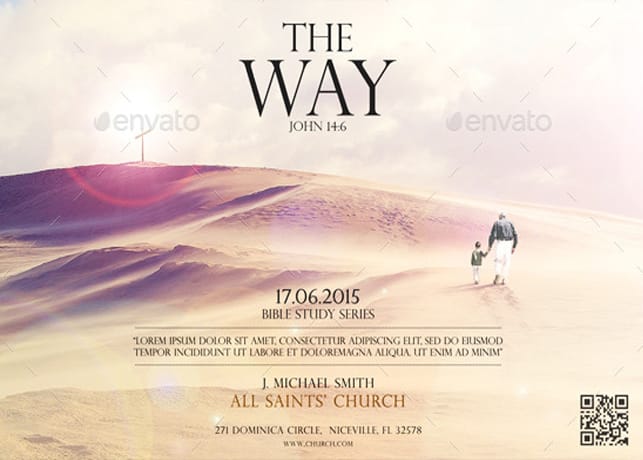 The Way Of The Spirit church flyer template