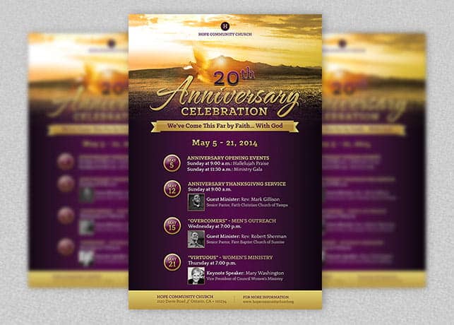 Church Anniversary Flyer Poster Template