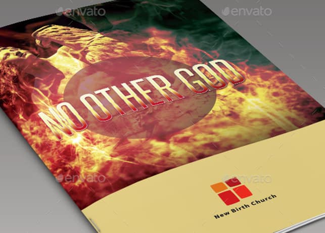 No Other God Church Bulletin Template