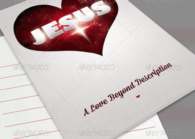 A Love Beyond Description Church Bulletin Template
