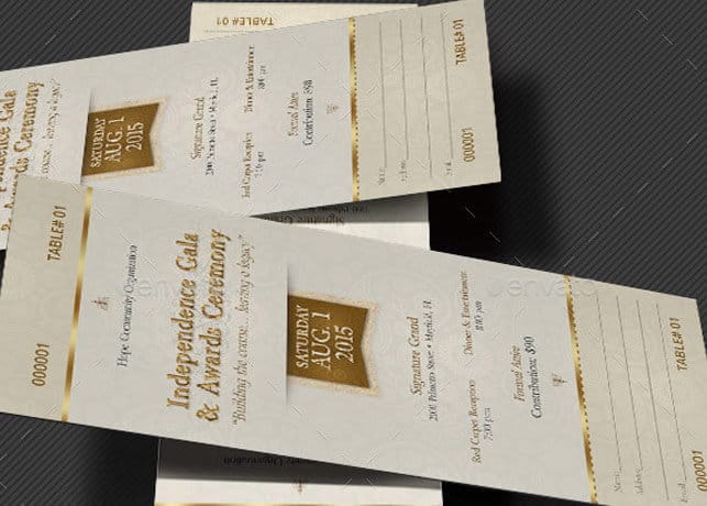 Independence Gala Ticket Template