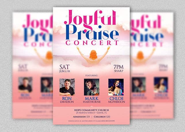 Joyful Praise Concert Flyer Poster Template