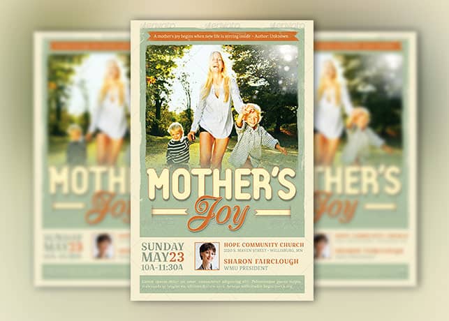 Mothers Joy Church Flyer Template
