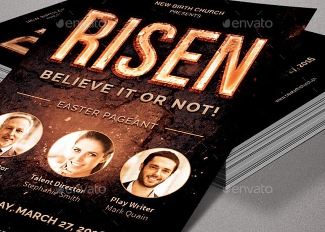 Risen Church Flyer Template