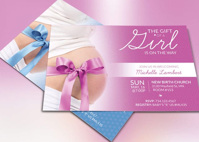 Baby Shower Invitation Photoshop