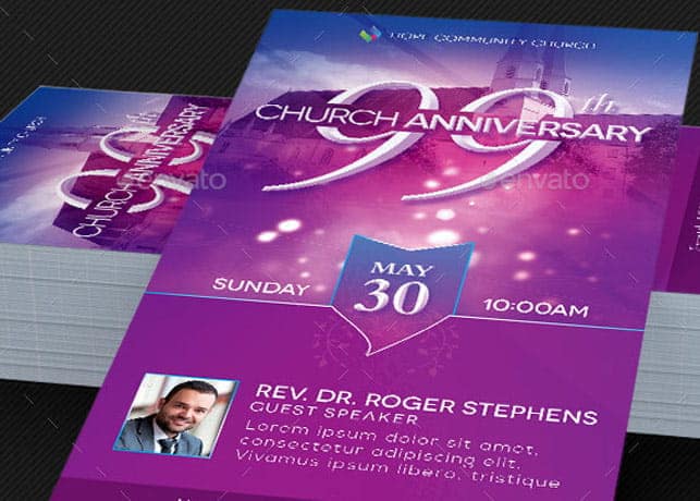 Church Celebration Rack Card â€“ Photoshop