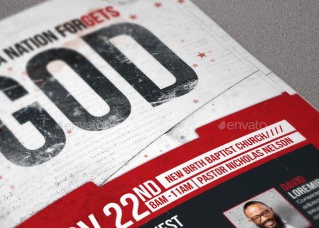 When A Nation Forgets God Poster Template