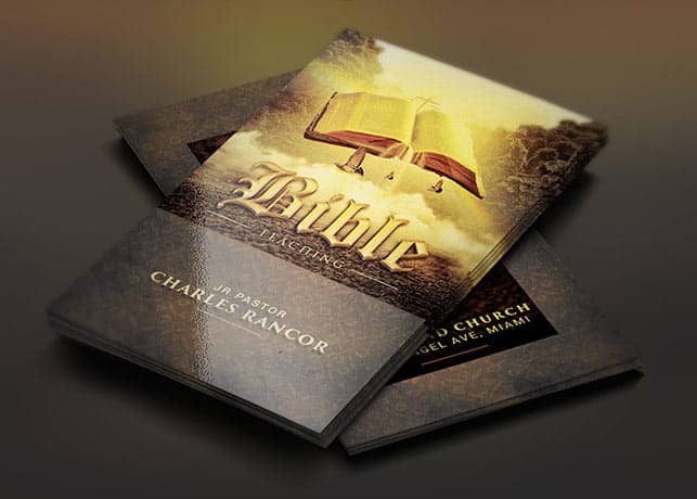 Bible Teacher Church Business Card Template
