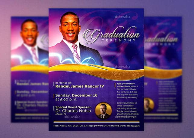 Pastors Graduation Ceremony Flyer Template