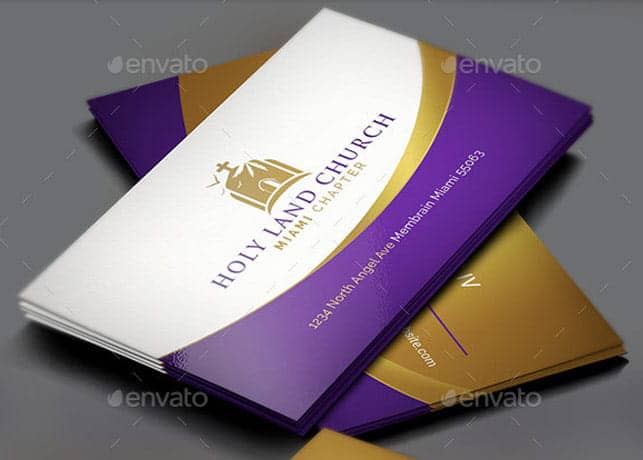 Royal Church Business Card Template