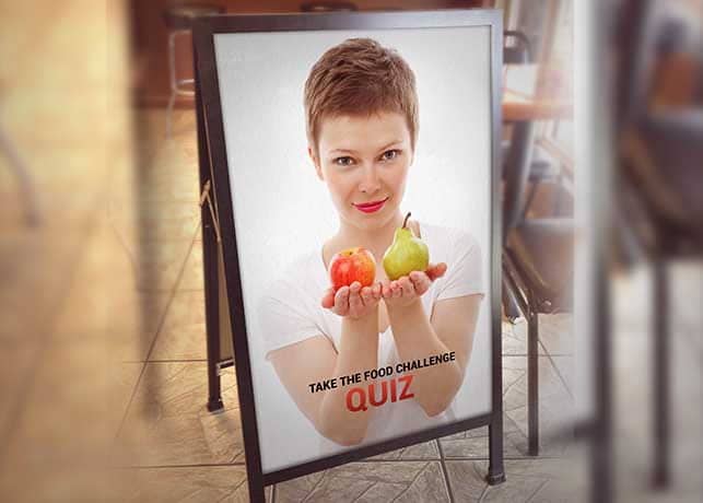 Outdoor Indoor AFrame Signage Mockup Template