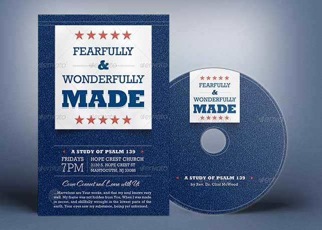 Wonderfully Made Church Flyer CD Template