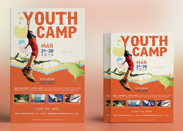 Youth Camp Flyer Poster Template
