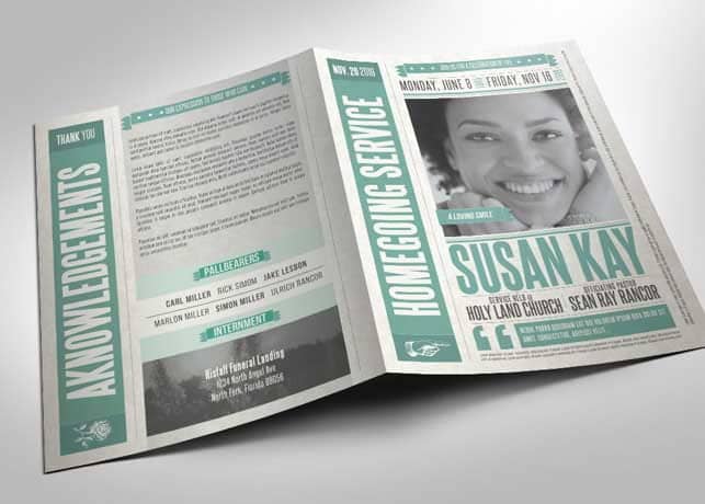 Newspaper Funeral Program
