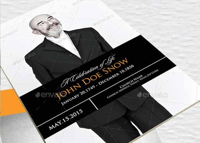 Modern Funeral Program Template