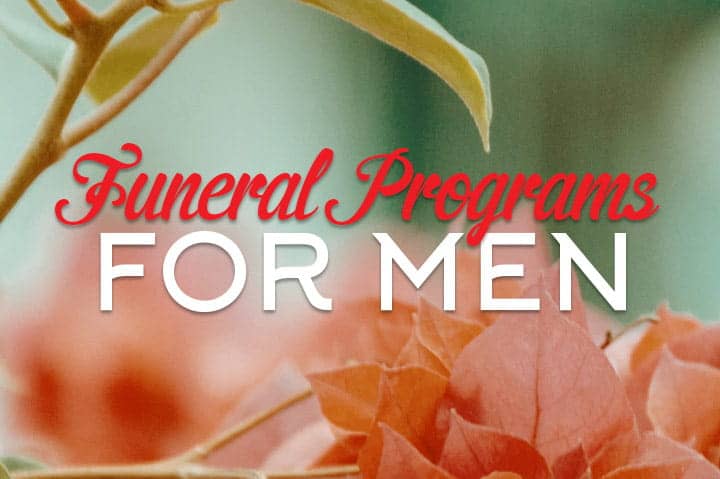 Funeral Programs for Men