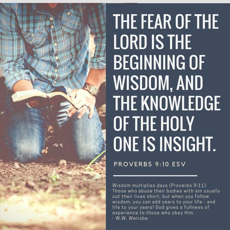 The fear of the Lord is the beginning of wisdom