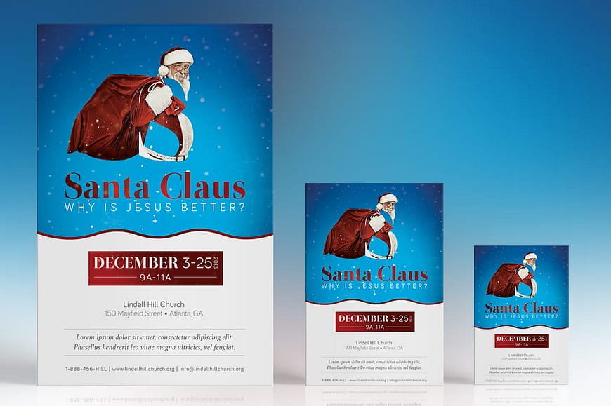 Santa Christmas Church