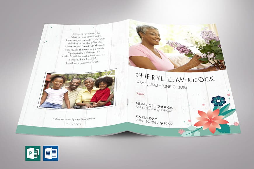Spring Funeral Program