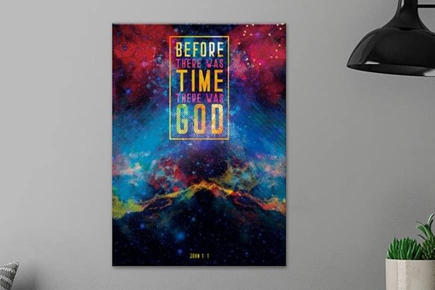 There Was God Metal Poster