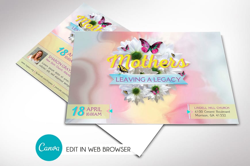 Mothers Legacy Flyer Canva Template