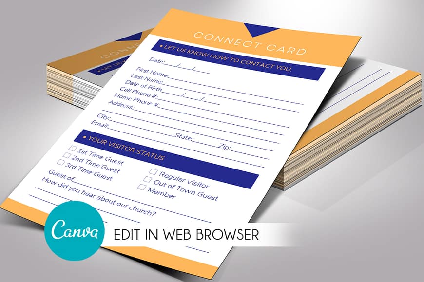 Connect Card Set Canva Template